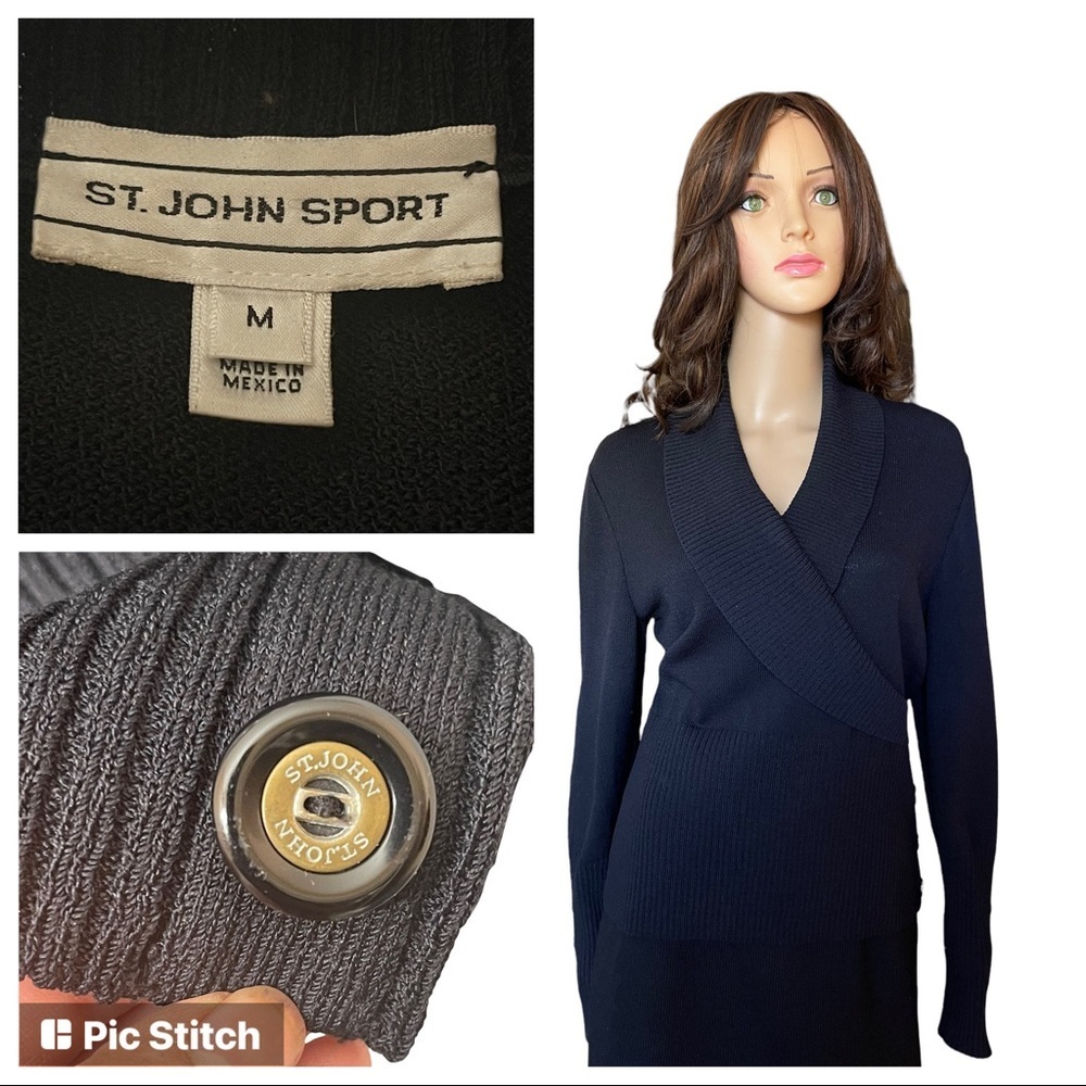 St.‎ John sport black sweater size M